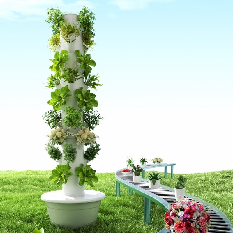 Jardín interior de 5 capas Sistema hidropónico sin suelo de pétalos Torre de cultivo con luz LED