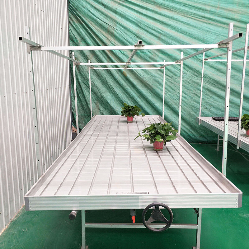 Ebb Flow Custom Doble Capas Inundación Crecer Mesa Sementería Banquillo rodante Móvil y adecuado para flores