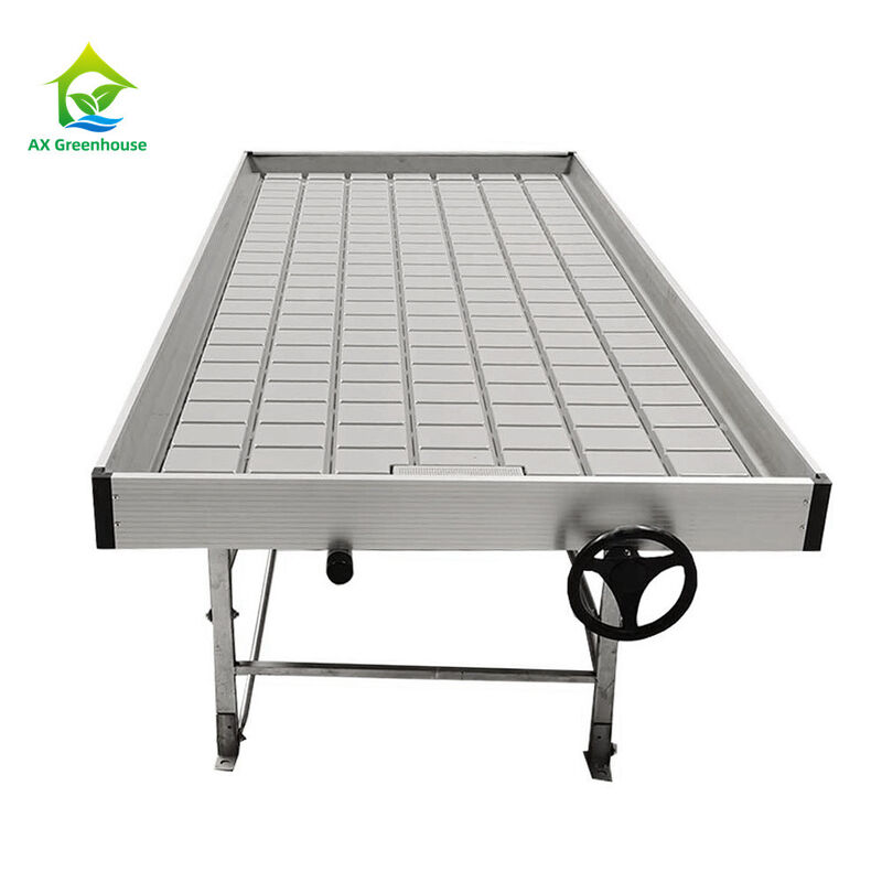 Eb y flujo 4FT*8FT Vertical Hydroponic Movable Roller Bench Tabla de cultivo con poste