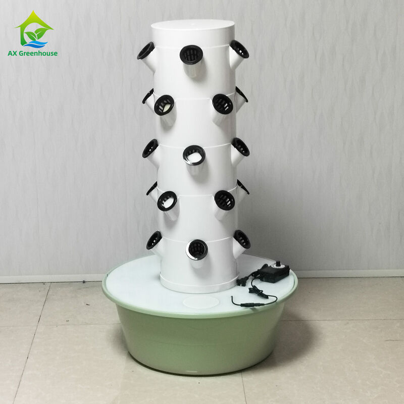 Torre hidropónica de pétalos multicapa personalizada de 5 agujeros verticales por capa para lechuga